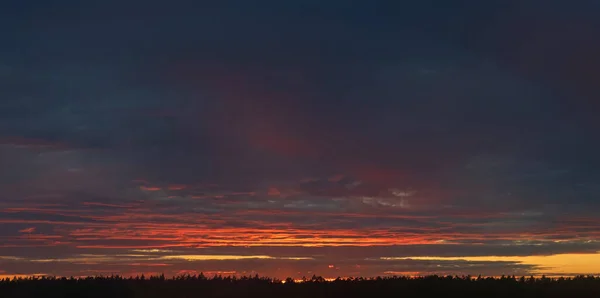 Céu Dramático Colorido Com Nuvem Pôr Sol — Fotografia de Stock