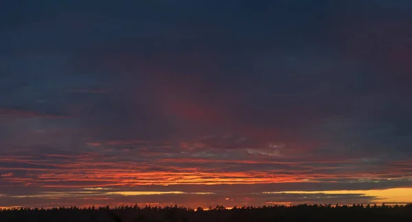 Céu Dramático Colorido Com Nuvem Pôr Sol — Fotografia de Stock