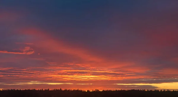 Ciel Spectaculaire Coloré Avec Nuage Coucher Soleil — Photo