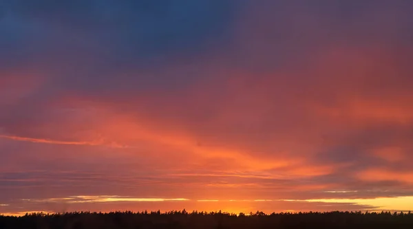 Céu Dramático Colorido Com Nuvem Pôr Sol — Fotografia de Stock