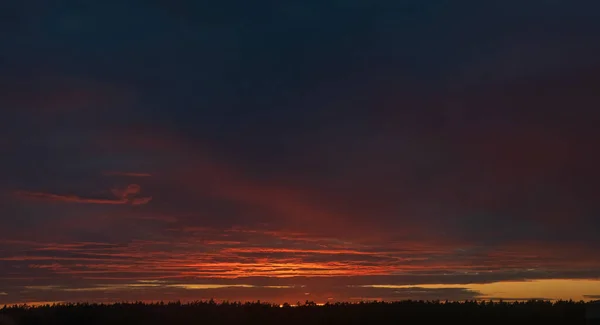 Céu Dramático Colorido Com Nuvem Pôr Sol — Fotografia de Stock