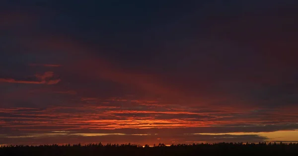 Ciel Spectaculaire Coloré Avec Nuage Coucher Soleil — Photo