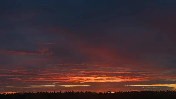 Céu Dramático Colorido Com Nuvem Pôr Sol — Fotografia de Stock