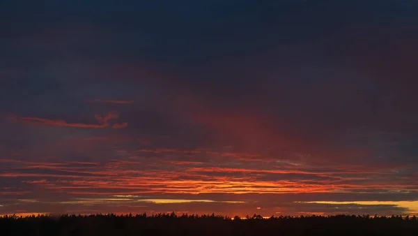 Cielo Colorato Drammatico Con Nuvola Tramonto — Foto Stock