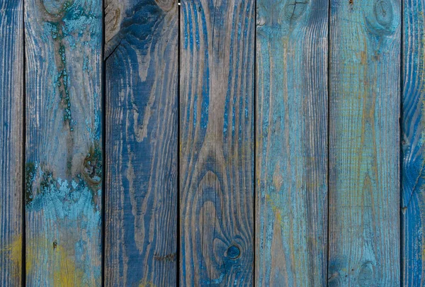 Oude Blauw Geschilderde Verticale Houten Planken Achtergrond Textuur — Stockfoto