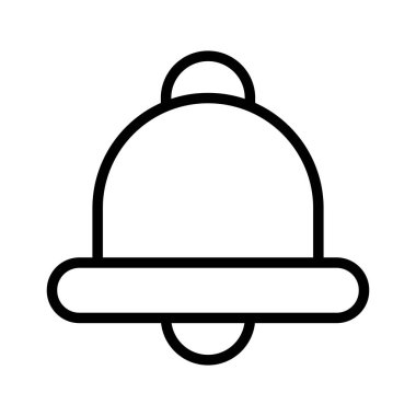 Siyah Çan simgesi vektörü beyaz arkaplanda izole edildi