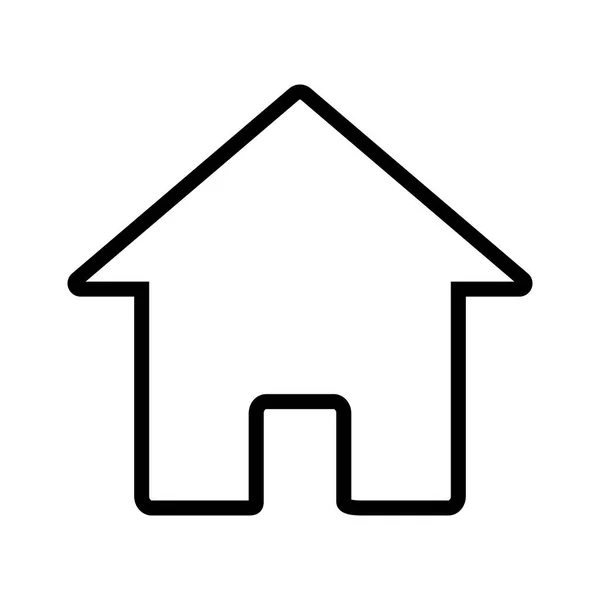Ícone Principal Vetor Símbolo Casa Casa Pictograma Plano —  Vetores de Stock