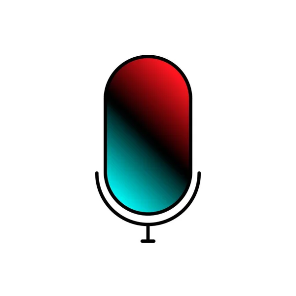 Εικονίδιο Διάνυσμα Microphone Icon Microphone Σχεδιασμό Σύμβολο — Διανυσματικό Αρχείο