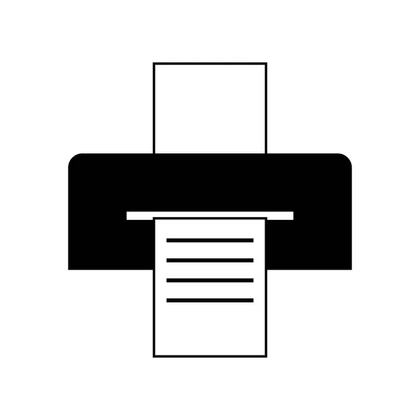 Ikona Tiskárny Vektorové Ilustrace Plochý Design — Stockový vektor