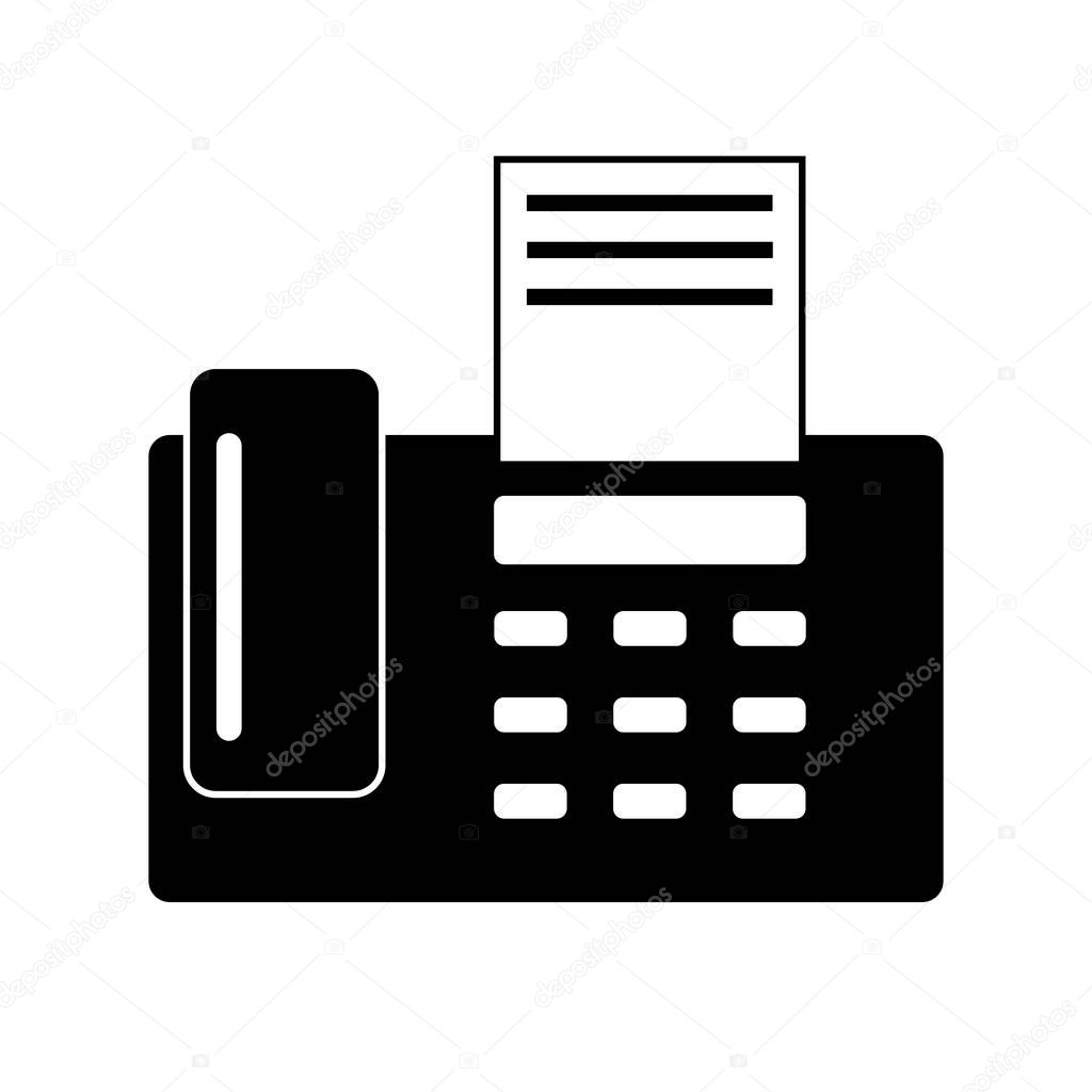 Fax device line icon, concept sign, outline vector illustration, linear symbol.