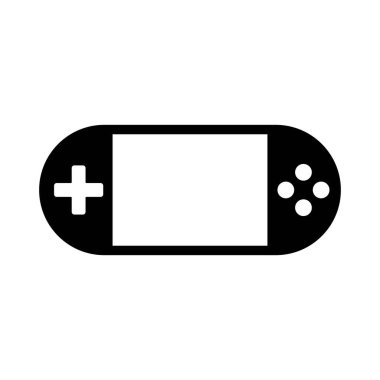 Taşınabilir video oyunu konsol vektör simgesi, düz vektör basit ögesi.