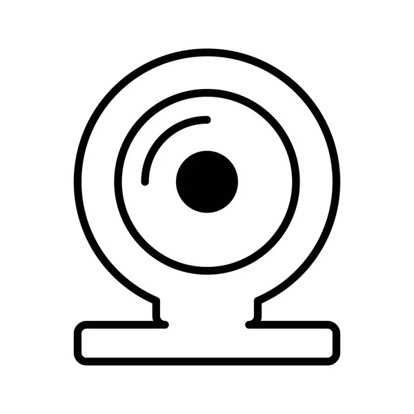 Web Cam Linha Plana Icon Thin Logotipo Linear Para Tecnologia —  Vetores de Stock