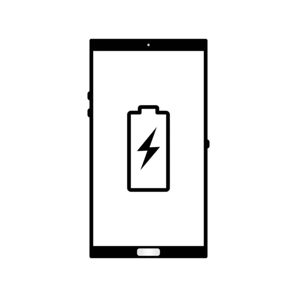 Mobile Smartphones Laden Auf Weißem Hintergrund Flache Vektorillustration — Stockvektor