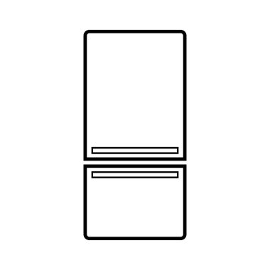 Uygulamalar ve web siteleri için geleneksel üst soğutucu ya da buzdolabı çizgisi resim ikonu