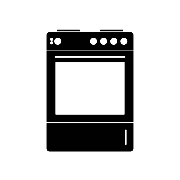 Значок Печи Векторная Газовая Плита Значок Линии Кухонные Приборы Приготовления — стоковый вектор