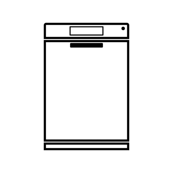 Dishwasher Flat Line Icon Household Appliances Sign Vector Illustration House — Stock Vector