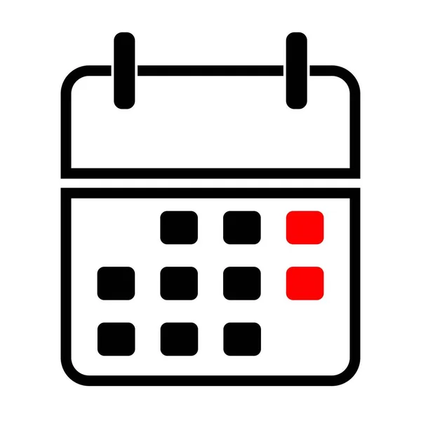 Calendario Programa Citas Icono Icono Plano Para Aplicaciones Sitios Web — Archivo Imágenes Vectoriales