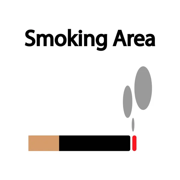 Raucherbereich Kreisförmige Linie Symbol Zigarette Rundes Buntes Schild Flaches Vektorsymbol — Stockvektor