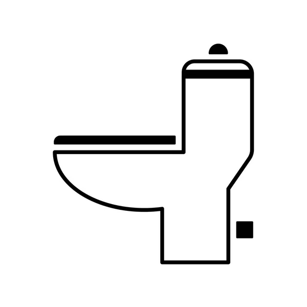 Ванна Кімната Або Туалетне Сидіння Плоский Значок — стоковий вектор