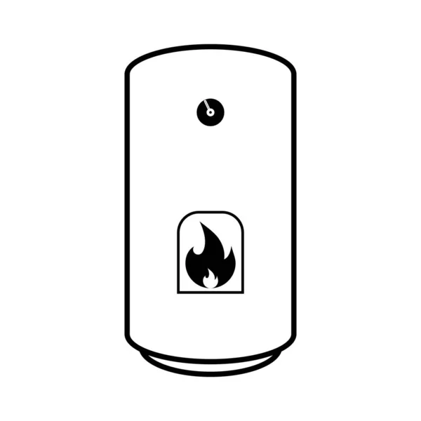 Иконка Газовой Котельной Символ Плоского Вектора Газового Котла Знак Иллюстрация — стоковый вектор