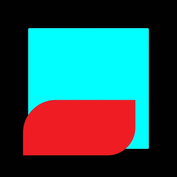 蓝色和红色框架横幅网络模板背景方块空白和复制空间 — 图库矢量图片