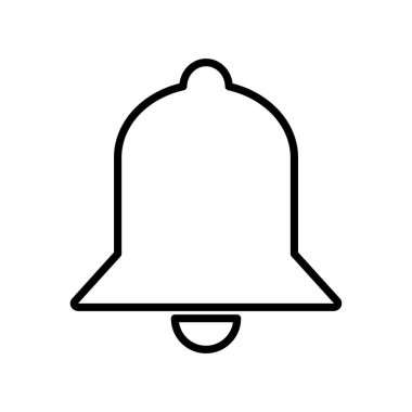 Beyaz Arkaplanda Basit Çan Simgesi