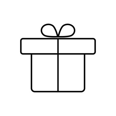 Siyah Hediye Kutusu Şimdiki Düz Biçim