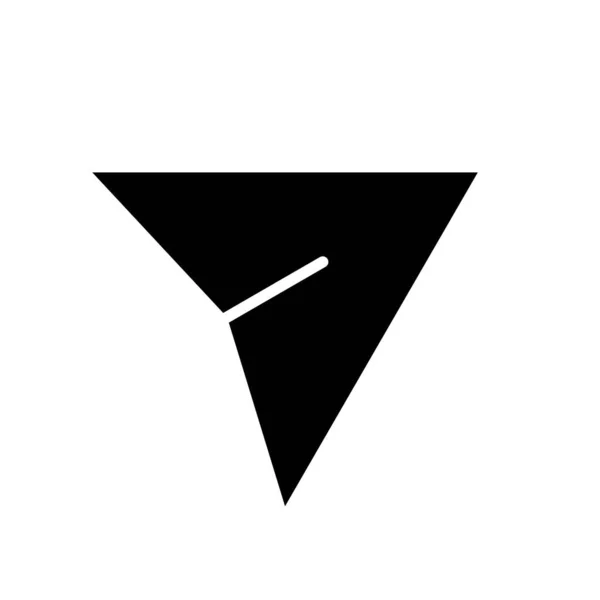 Envoyer Message Vecteur Symbole Icône Noire — Image vectorielle