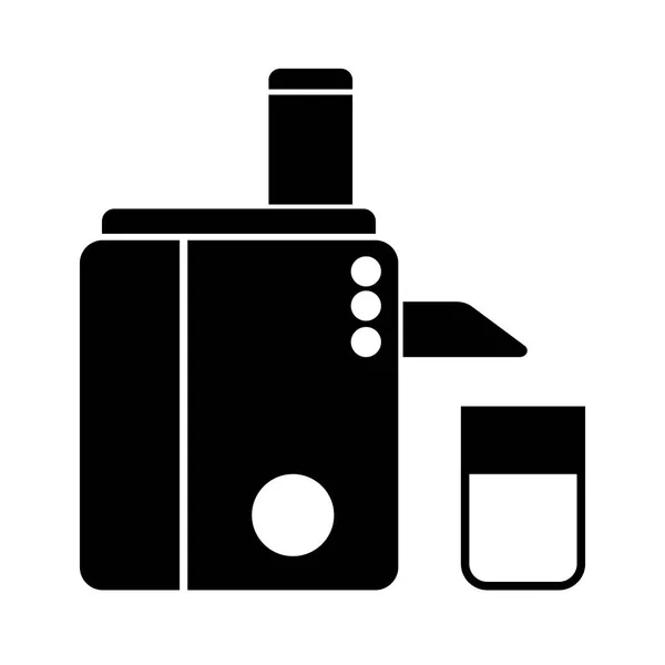 Black Juicer Esboza Icono Del Vector Icono Exprimidor Negro Línea — Archivo Imágenes Vectoriales