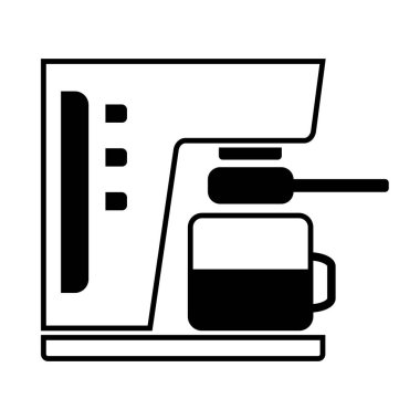 Kahve Yapıcı Vektör Satırı Simgesi - Basit İnce Satır Simgesi