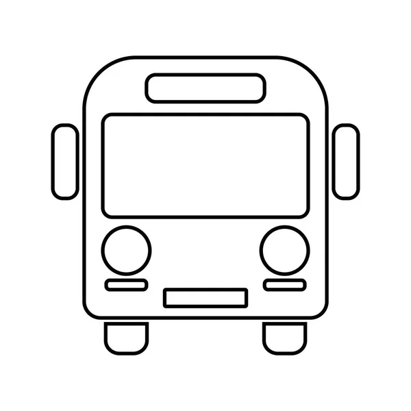Esquisse Bus Scolaire Icône Plate Sur Blanc — Image vectorielle
