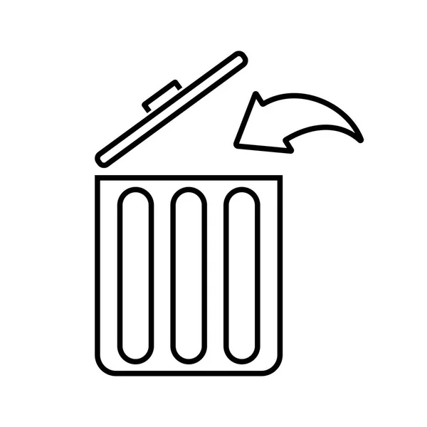 Prullenbak Prullenbak Symbool Pictogram — Stockvector