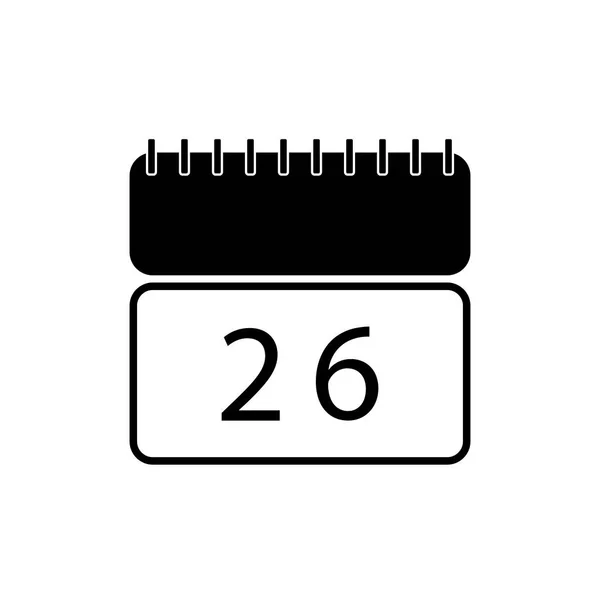 26E Icône Calendrier Flat Design Style Modern Page Site Web — Image vectorielle