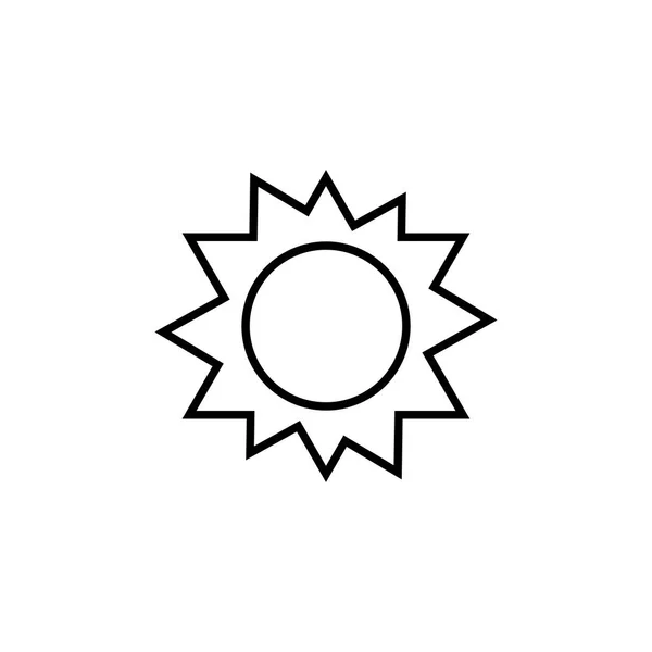 Sun Icon Sunny Clear Day Symbol Simple Flat Design Weather — Stock Vector