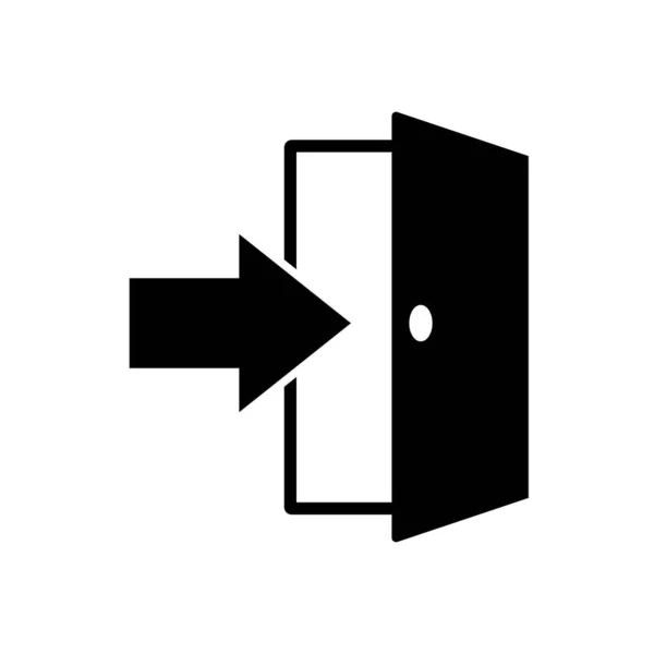 Exit Symbol Türschild Öffnen Vektor — Stockvektor