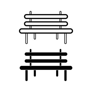 Vektör düz sokak park bank simgesi.