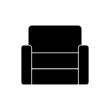 Klasik sandalye vektör simgesi ön görünümü. Mobilya ev içi izole edilmiş. Geriye dönük lüks oda otur..