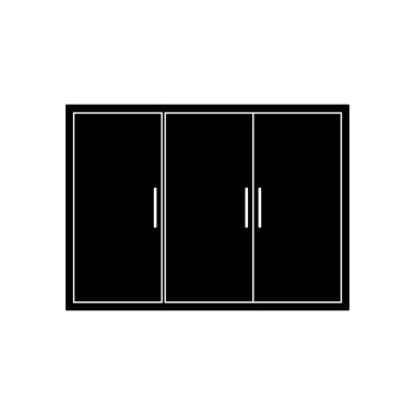 Dolap, gardırop, mobilya düz çizgi simgesi.