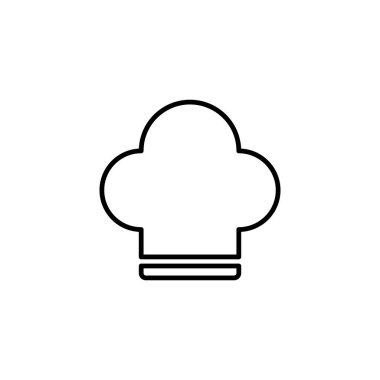 Aşçılık ikonu, şefin şapkasının düz çizgili hali.
