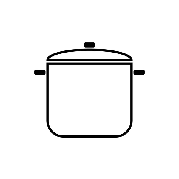 Steam Pot Icono Diseño Gráfico Plano — Vector de stock