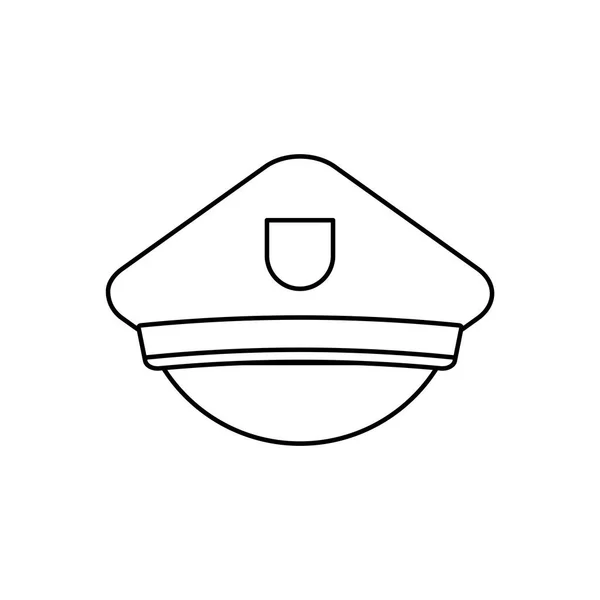 Поліцейський Cap Icon Flat Design — стоковий вектор