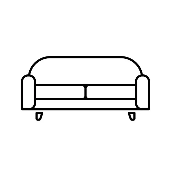 Icône Canapé Isolé Sur Fond Blanc Canapé Pour Salon Conception — Image vectorielle