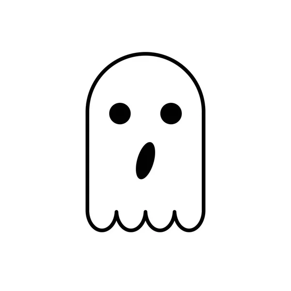 Halloween Ikona Duchů Vektorová Ilustrace Plochý Design — Stockový vektor