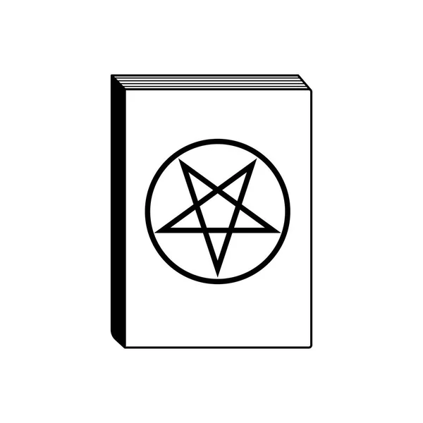 Icona Occult Book Thin Line Libro Magia Vettoriale Illustrazione Isolato — Vettoriale Stock