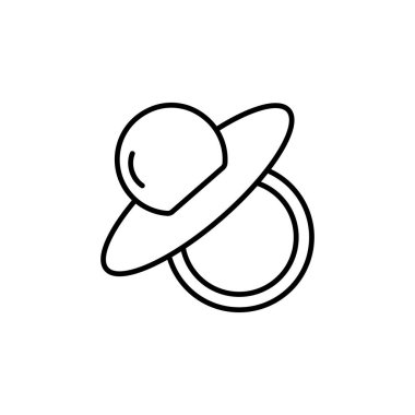 Uygulamalar ve web siteleri için bebek emziği, kukla, yatıştırıcı veya bağlayıcı düz vektör simgesi