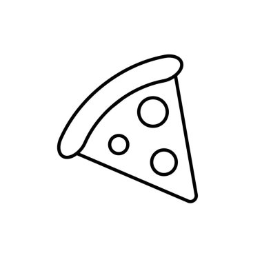 Beyaz arka planda bir dilim pepperoni pizza.