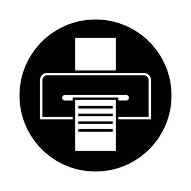 Yazıcı balonu simgesi vektör illüstrasyonu, düz tasarım