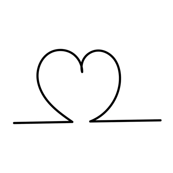 Srdce Love Vector Thin Icon Lineární Styl Uživatelského Rozhraní Ikona — Stockový vektor