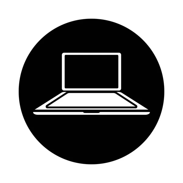 Ícone Ilustração Vetor Laptop Isolado Fundo Branco Design Bolha Plana —  Vetores de Stock