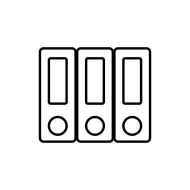 Dosya Dizini İnce Satır Vektörü Simgesi